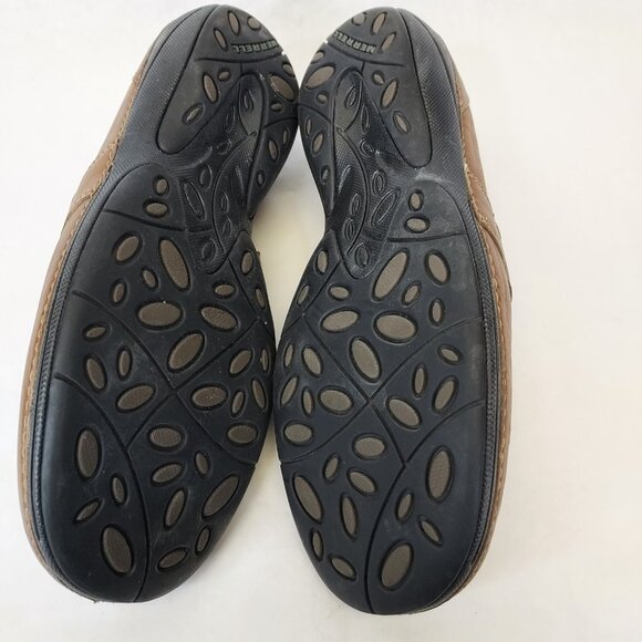 Merrell Brio Saddle Mary Jane Women's Size 8.5 Brown Leather Wedge Comfort Shoes - Picture 13 of 15